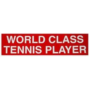  World Class Tennis Player Novelty Bumper Sticker Sports 