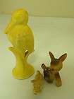 vtg ceramic animal small statues deer dog pelican paper weight
