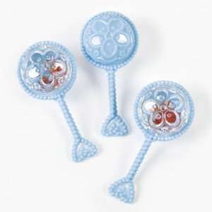  Pastel Blue Mini Rattle Baby Shower Favors(12): Baby