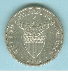 PHILIPPINES ONE PESO 1903P #782.SEE MORE COINS AND NOTES IN MY 