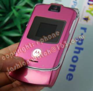 Motorola RAZR V3 Mobile Cell Phone Quadband Unlock Pink 723755937185 