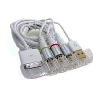  USB AV TV RCA Audio Video Composite Cable for iPad 2 