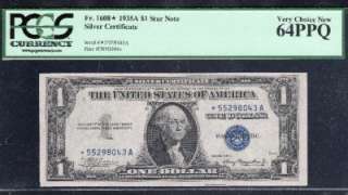 UC* 1935A $1 *STAR* SILVER CERTIFICATE PCGS VERY CH NEW 64 PPQ 