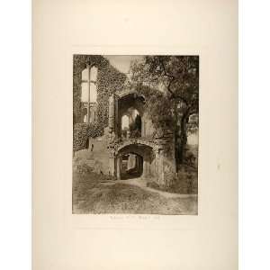 1892 Photogravure Ruins Banquet Hall Kenilworth Castle   Original 
