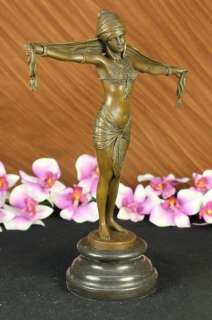 Chiparus Dancer Les Vegas Show Girl Art Deco Bronze Nouveau Sculpture 