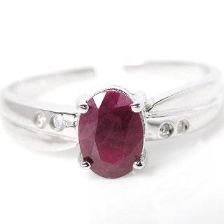    14k Solid Gold Genuine Ruby Solitaire Ring   Size 6.5: Jewelry