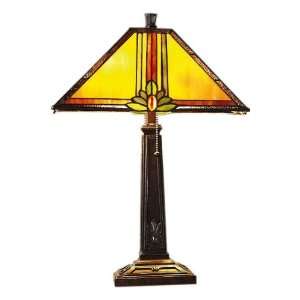  Tiffany Style Maple Jewel Table Lamp I   maple jewel 