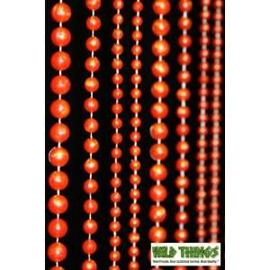  Jazzy Pearls Beaded Curtain   Fiery Orange, 3 Ballchain 