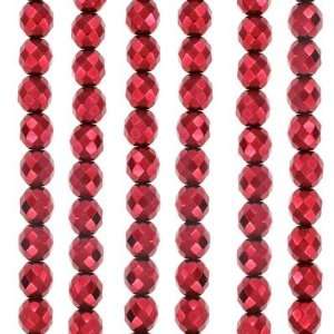   6mm Preciosa Czech Fire Polish Red Carmen Beads: Arts, Crafts & Sewing