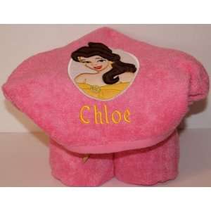 Personalized Princess Belle Hooded Towel Baby