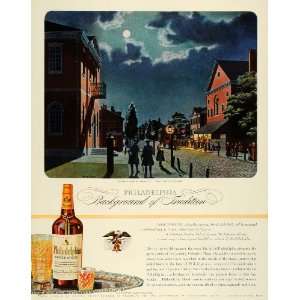 1944 Ad Continental Philadelphia Whisky Bottle Theatre Chestnut Street 