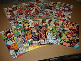 MS. MARVEL #1 23 Marvel Comics 1977 COMPLETE SET! 1st MYSTIQUE! Nice 
