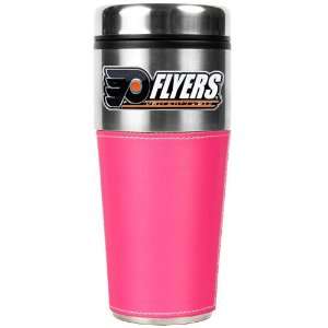 Philadelphia Flyers Nhl 16Oz Travel Tumbler With Pink Sleeve  