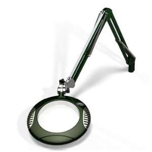 ESD Safe 5 Diopter LED Magnifier with 43 Reach and Clamp Base, Racing 