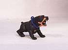 Black Rottweiler Rott Barking Dog 2 New Figure Figurine Hood Hounds