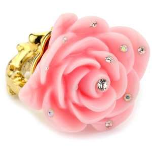  Betsey Johnson Betseys Dollhouse Pink Flower Ring, Size 