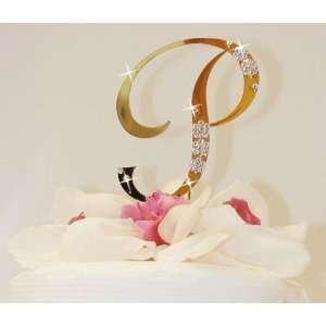 Crystal Single Initial Cake Jewelry:  Home & Kitchen