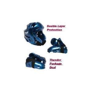 ProForce® Thunder BLUE Double Layered Karate Sparring Gear Package 