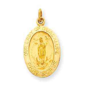   14kt 5/8in Our Lady Of Guadalupe Medal Charm/14kt Yellow Gold Jewelry