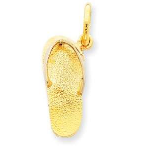  14k Yellow Gold Sandal Charm Jewelry