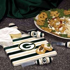  Green Bay Packers NFL Ceramic Cheese Board Set Sports 