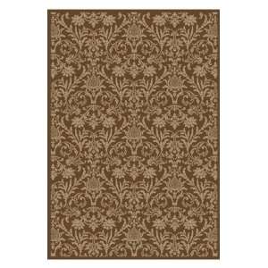 Concord Global Rugs Jewel Collection Damask Brown Rectangle 27 x 4 