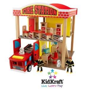  Firehouse with Truck and 20 Piece Accessories: Toys 