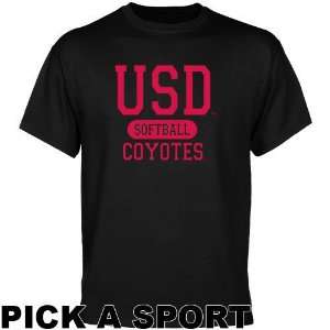   South Dakota Coyotes Black Custom Sport T shirt  