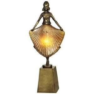   Dancing Lady Antique Bronze Dale Tiffany Accent Lamp: Home Improvement