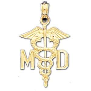  14k Yellow Gold Medical Doctor Pendant Jewelry