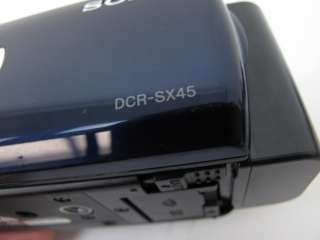 Sony Handycam DCR SX45 Camcorder   Blue w/ 8GB Card 027242819887 