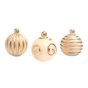  Tag Small Swirl Ornament Candles, Set of 3, Ivory