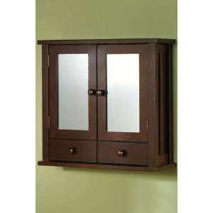    Mission style Wall Cabinet With Mirrored Door