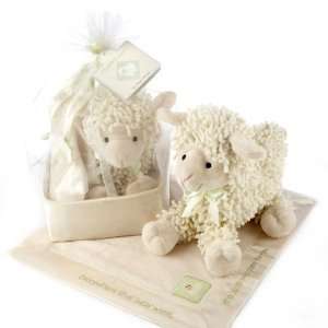  Baby Gift: Love Ewe Chenille Lamb and Blanket Set 