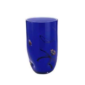  Eastern Design Cobalt Expression Art Glass Vase: Kitchen 
