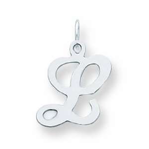  Sterling Silver Stamped Initial L Charm Jewelry