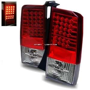  03 07 Scion xB LED Tail Lights   JDM Red Clear Automotive