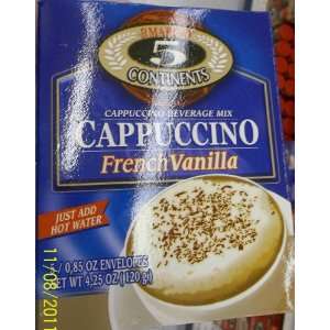 Cappuccino French Vanilla Beverage Mix (5) Envelopes .85 Oz Each
