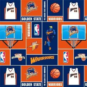   Golden State Warriors Tossed Fabric By The Yard: Kitchen & Dining