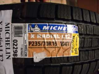 MICHELIN X RADIAL LT2 235/70R16 104T HIGH PERF TIRE NEW!!  