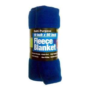 Cozy 50 X 60 Royal Blue Fleece Blanket Throw:  Home 