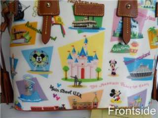 Dooney & Bourke Disneyland Retro Print Large Tassel Tote Handbag NWT 
