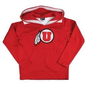  Utah Utes Youth Hockey Hooded Sweatshirt (Red): Sports 