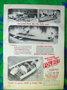 ADVERTISEMENT 1969 SMALL CRAFT FOLBOT BOAT 1935 FOLBOTERS FISHING