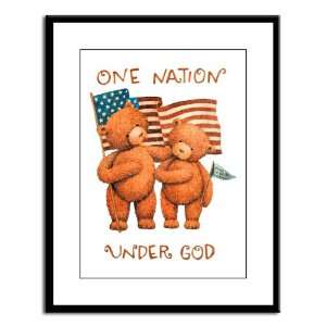   Print One Nation Under God Teddy Bears with US Flag: Everything Else