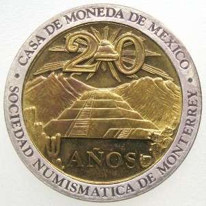 cp* MEXICO   1990 Sociedad Numismatica de Monterrey MEDAL  Salinas 