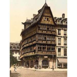 Vintage Travel Poster   Strasbourg. Vieille maison Strassburg. Altes 