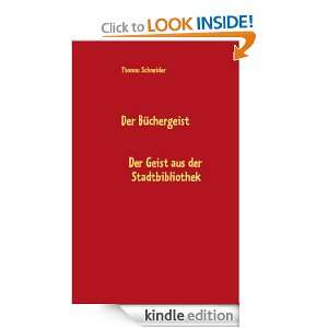 Der Büchergeist Der Geist aus der Stadtbibliothek (German Edition 