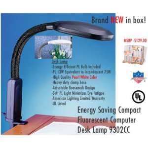   Energy Saving Compact Fluorescent Computer Desk Lamp: Home Improvement