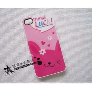  Pink Lucky bear Iphone 4g case 